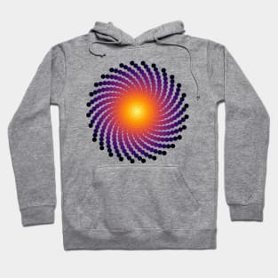 Sun Spiral Inferno Galaxy | Dark Volcano Yellow Red Black Hoodie